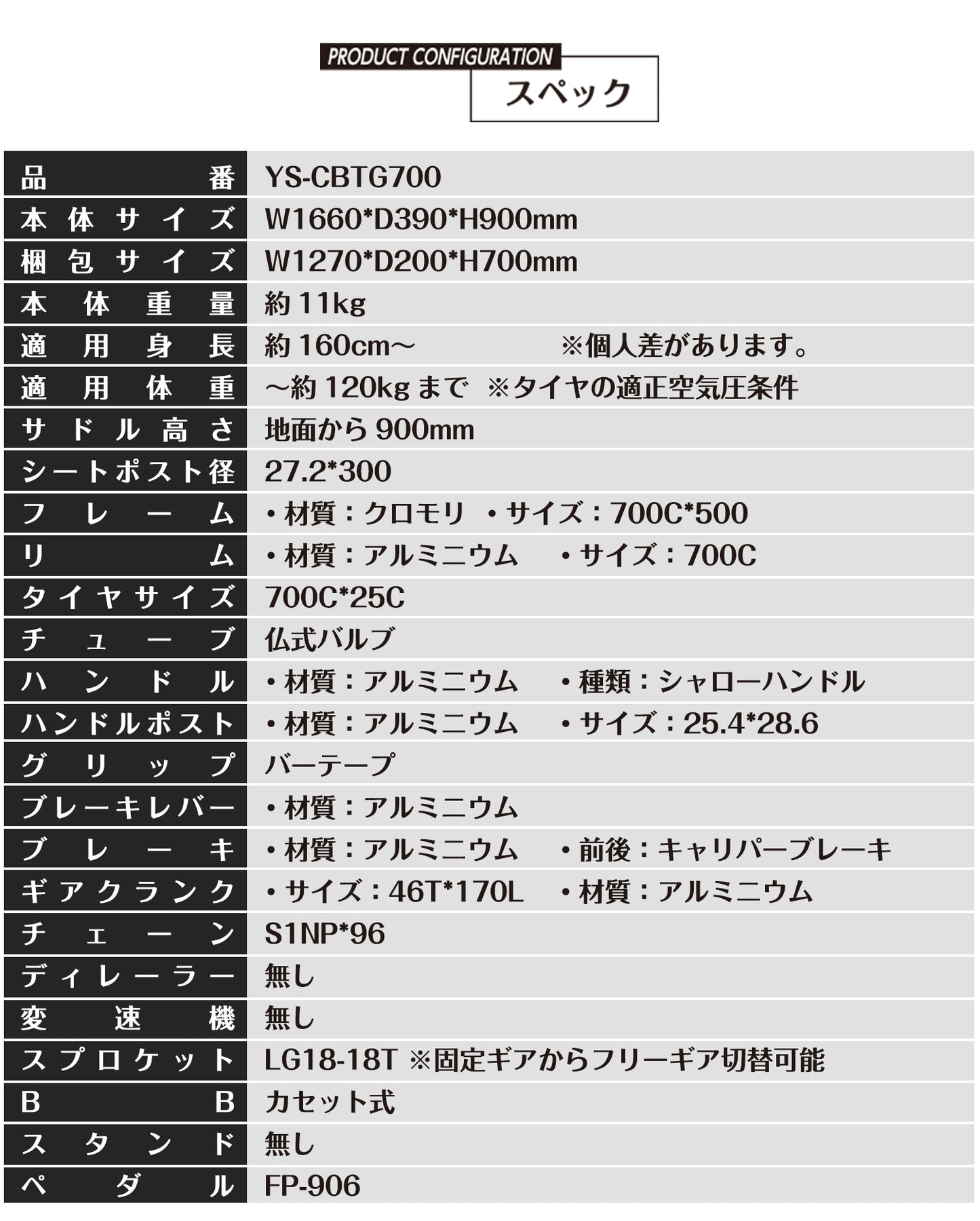 SPEEDWORLD YS-CBTG700 商品画像 12