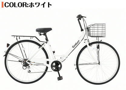SPEEDWORLD 折りたたみ自転車 26インチ シマノ6段 YS-VCVA266 ホワイト