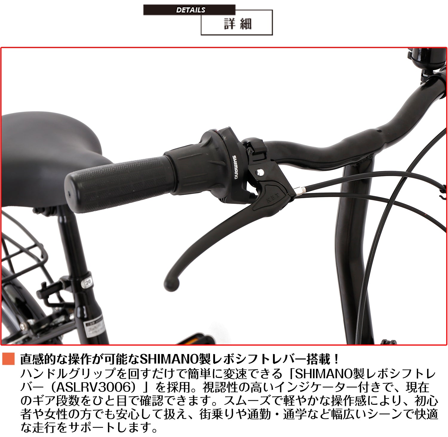 SPEEDWORLD 折りたたみ自転車 20インチ シマノ6段 YS-VCDX206 詳細画像